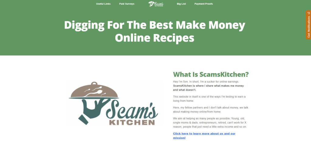 ScamsKitchen My First Site