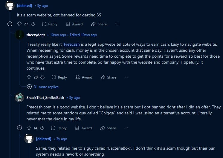 FreeCash Beermoney Reddit Complaints